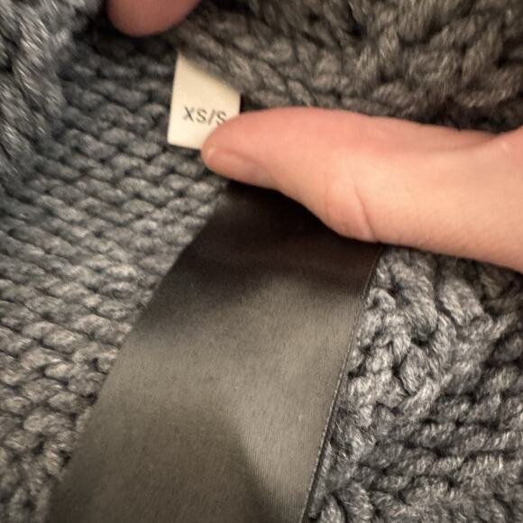 JW Anderson Basketweave Sweater Cropped Gray Leather Wool Size XS S Minimalist - Picture 9 of 12